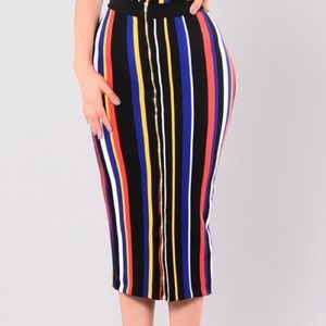 Kalea striped skirt